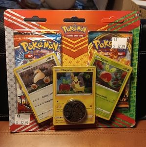 Pokémon TCG: Snorlax, Morpeko & Applin Cards with 2 Booster Packs & Coin